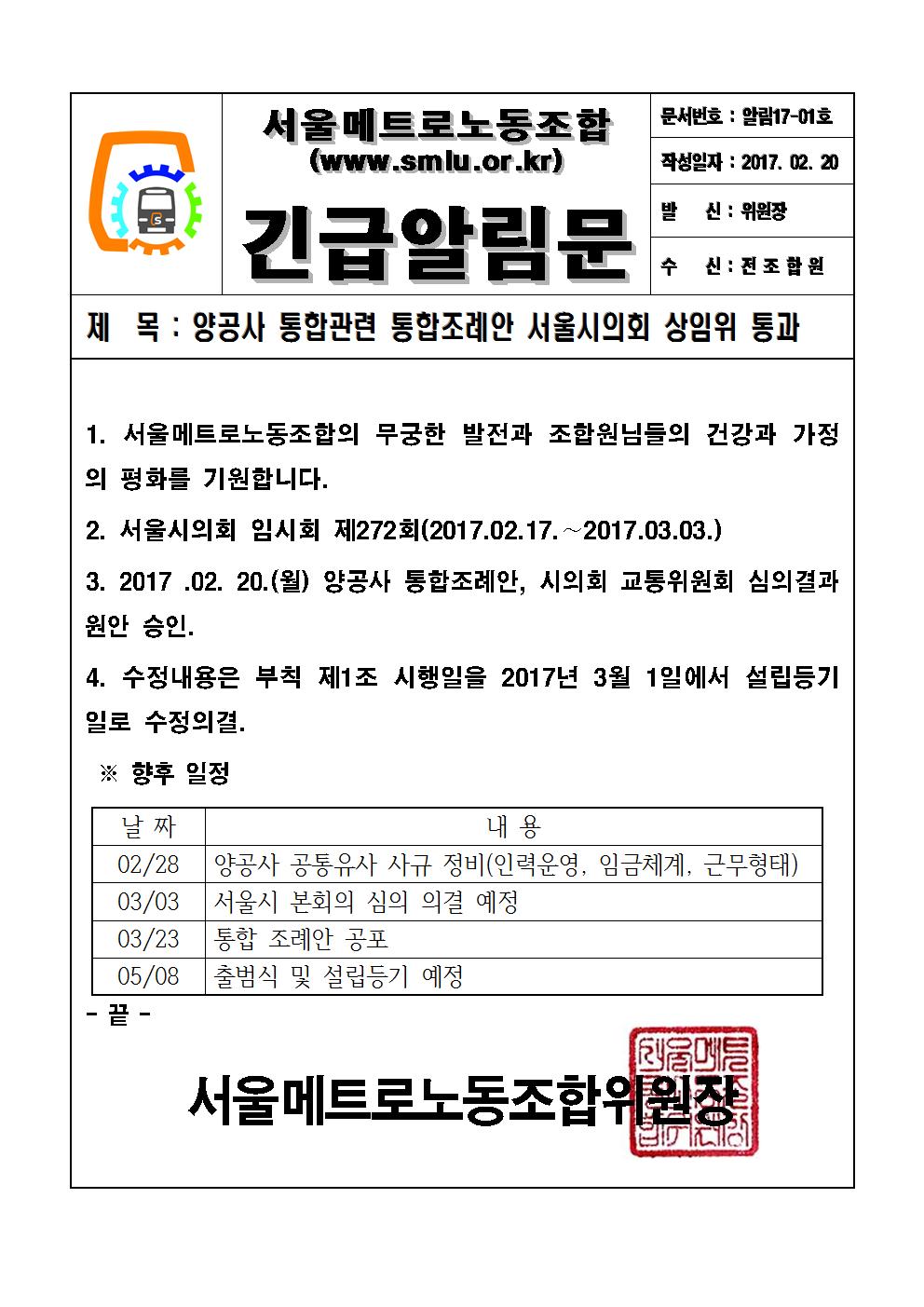 양공사 통합관련 통합조례안 서울시의회 상임위 통과001.jpg